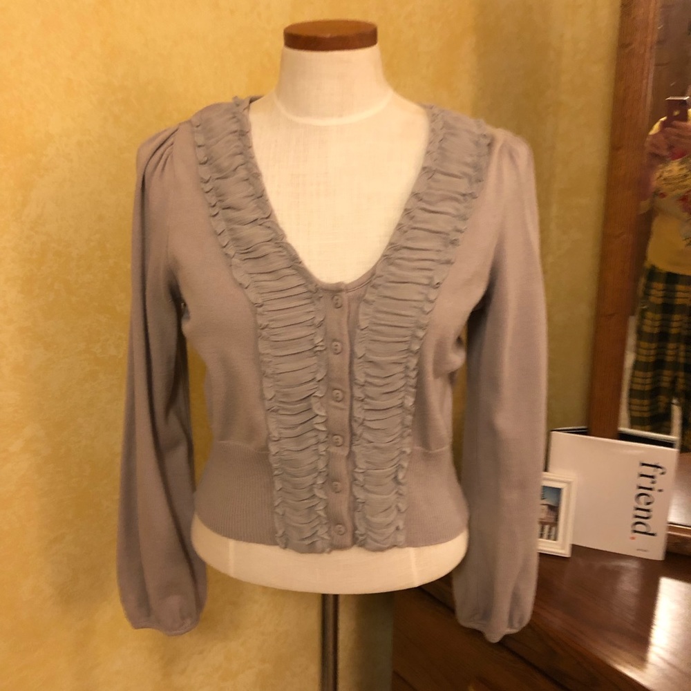 Elle Button-down V-Neck Sweater